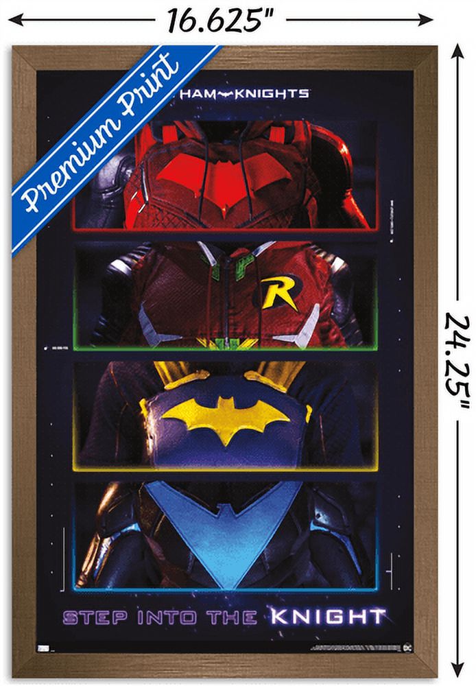 DC Comics Gotham Knights - Chest Emblems Wall Poster, 14.725" x 22.375" Framed