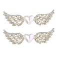 thumbnail image 1 of 2 uds Clip de pelo de perlas de cristal horquilla de alas de Ángel de diamantes de imitación, 1 of 5