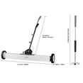 thumbnail image 2 of VEVOR 36-Inch Magnetic Sweeper with Wheels, 55 lbs Capacity, with Telescoping Magnetic Pickup Tool, Adjustable Handle, Magnetic Pickup Sweeper to Pick Up Nails and Screws, for Workshop, Garage, Yard, 2 of 9