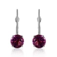 thumbnail image 2 of Galaxy Gold 14k White Gold Leverback Earrings with Amethyst, 2 of 3