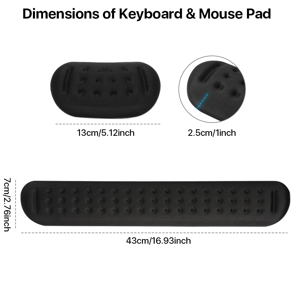 OWNTECH Ergonomic Keyboard and Mouse Wrist Rest Set photo 3