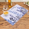 thumbnail image 4 of Placemats Set of 4 for Dining Table, Table Placemats, Rectangular PVC Vinyl, 18x12 Inches -Blue Floral, 4 of 8