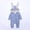 Blue, variant on Baby Bunny Easter Romper Long Ear Rabbit Hooded Jumpsuit with Zipper for Toddler 0-18 Months Spring Autumn Outfit