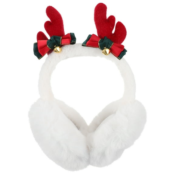 Qumonin Christmas Earmuff Plush Children Earmuff Lovely Antler Earmuff Warm Earmuff