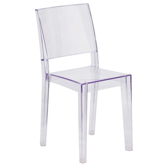 Flash Furniture Phantom Series Adult Molded Stacking Ghost Side Chair, Transparent