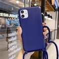 thumbnail image 1 of Funda de teléfono con collar de silicona líquida para iPhone 14 13 12 Pro 11 Pro XS MAX X XR 6 7 8 Plus SE, funda con cordón cruzado Tan Jianjun unisex, 1 of 2