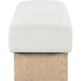 thumbnail image 5 of Meridian Furniture Alora Cream Polyester Fabric Bench, 5 of 10