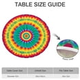 thumbnail image 6 of Colorful Tie Dye Petal Mandala Pattern Round Fitted Tablecloth with Elastic Edge,Dining Table Cover Waterproof,Outdoor Round Tablecloth for Camping,Dining,Indoor and Outdoor, 6 of 7