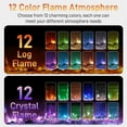 thumbnail image 3 of Ktaxon 36" Electric Fireplace, Inserts/Wall Mounted Fireplace Heater with WiFi Remote Control, 12 Adjustable Flame Colors, Log & Crystal, 8H Timer for Living Room, Bedroom, 3 of 13