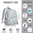 thumbnail image 6 of Abstract Ocean Student Backpack - Water-Resistant School Bag with Nautical Sea Life Cartoon Design, Lightweight and Comfortable for Outdoor Activities and Travel, 6 of 6