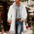 thumbnail image 2 of Santa Jacket Men Christmas Unisex Long Cardigan Fuzzy Flannel Jackets Winter Warm Coat Xmas Holiday Light Gray XXL, 2 of 6