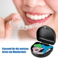 thumbnail image 4 of Seitruly Caja de aparatos dentales segura y portátil, textura de alta gama, tapa a prueba de polvo, caja de férula Dental de tamaño compacto cuidado de los oídos, 4 of 6