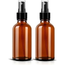 (2 Pack) - 4 oz Amber Glass Spray Bottles for Essential Oils, Small Refillable Reusable Empty Spray Bottle, Fine Mist Spray