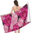thumbnail image 2 of PHYHOO Abstract Roses Printed Microfiber Sand Free Pool Towel Lightweight Oversized Quick Dry Absorbent Compact Travel Must Have for The Swimming Summer Cruise Ship Essentials 30x60in, 2 of 8