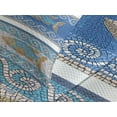 thumbnail image 4 of Ambesonne Mosaic Quilted Bedspread Set 3 Pcs, Marine Style Pattern, King Size, Slate Blue, 4 of 5