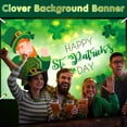 thumbnail image 4 of TERGAYEE Happy St Patrick's Day Flag,Shamrock Flag Saint Patty's Day Banner Vivid Color and Polyester Double Stitched with Flag Grommets Outdoor Indoor Home Decor, 4 of 4
