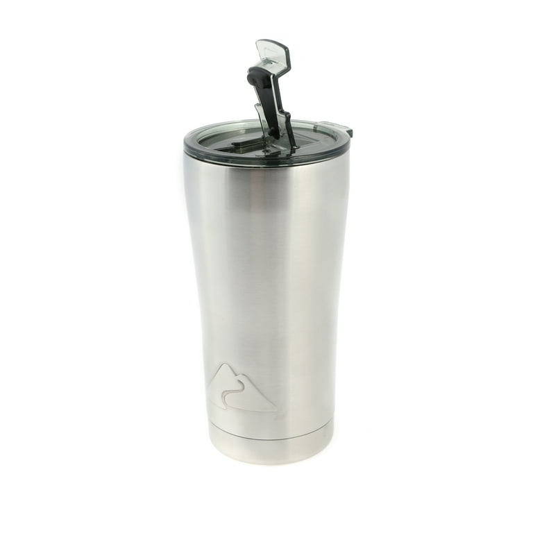 Reduce 24 fluid ounce thermal Tumbler silver color Black bottom