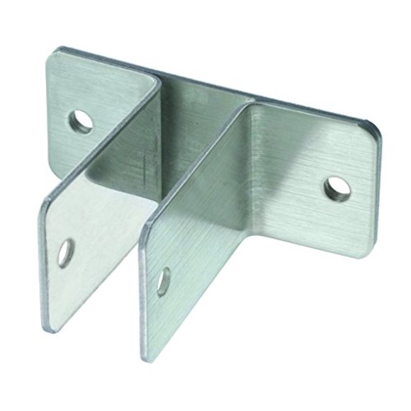 Harris Hardware 11569 Support Mural en Acier Inoxydable Estampé à Deux Oreilles avec Épaisseur de Panneau 1/2 Hauteur de Support 3-1/4 Longueur de Base 1-1/2 Largeur de Base