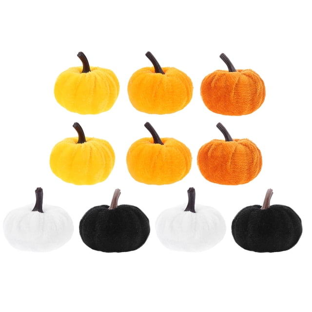 10 Pcs Décorations de Citrouille Simulation Ornement de Festival de Récolte Modèles de Citrouilles