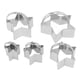 thumbnail image 4 of Juego de 5 cortadores de galletas de acero inoxidable con forma de estrella para el hogar, la cocina y el repostería., 4 of 14