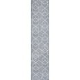 thumbnail image 2 of JONATHAN Y SUPERSOFT 2 x 8 Runner Rug, Tumbling Blocks Geometric - Light Gray/White, SEU101G-28, 2 of 8