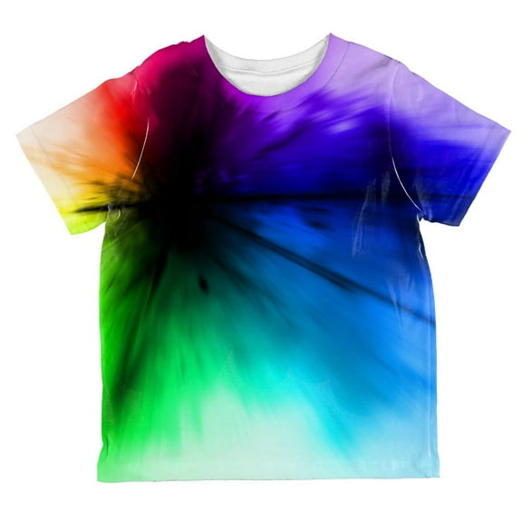 Black Light Raver Rainbow All Over Toddler T Shirt Multi 4T