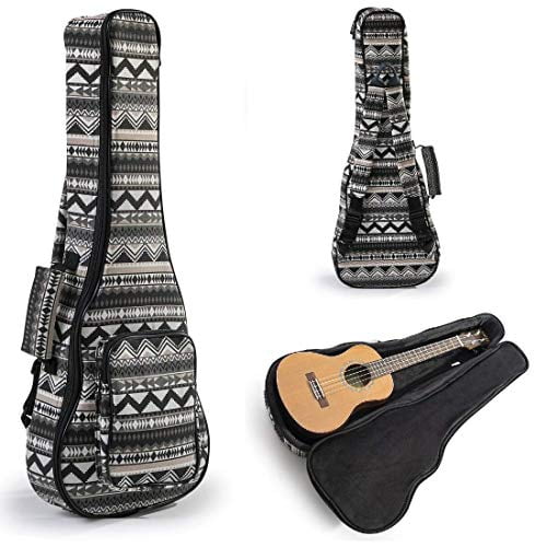 Open Box HOLA! MUSIC ACCORDION ACCESSORY (MILEMONT-11) UKULELE GIG BAG - BLACK WHITE