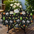 thumbnail image 4 of Basketball and Jersey Black Pattern Round Tablecloth 70"x70", Wrinkle Resistant Wipeable Table Cover for Kitchen Dining Room Picnic Patio and Party, 4 of 6