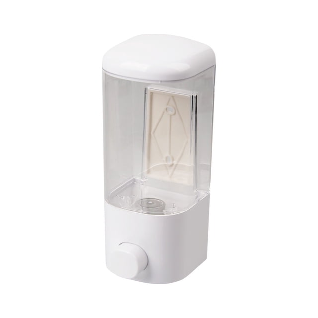 Dispensador de jabón de pared, dispensador manual de plástico para jabón líquido, champú y loción