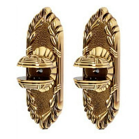 Alno A8550 Ribbon & Reed 1-1/4" Wide Glass Shelf Mounting Brackets - Polished Antique