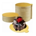 thumbnail image 4 of 200 Uds. Tablero Base dorado para pastel almohadilla redonda para pastel de 3,5 pulgadas para Mini pasteles Muffins galletas Mousse Brownies Cupcakes Pizza, 4 of 10