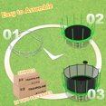 thumbnail image 4 of XMIKA 1500LBS Trampolines 15FT 16FT, Trampolines for 8-9 Kids/1-2 Adults, Outdoor Trampolines with Enclosure Net, Basketball Hoop, Heavy Duty Recreational Trampoline with Ladder, Fast Assembly, 4 of 9