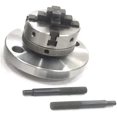 thumbnail image 3 of Assorts 3"Inch II 80 mm Low Profile Milling Rotary Table (50 mm 4 Jaws Chuck with Back Plate & Fixing T nuts), 3 of 5