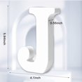 thumbnail image 2 of LAICAIW 6 Inch White Wood Letters Unfinished Wood Letters for Wall Decor Decorative Standing Letters Slices Sign Board Decoration for Craft Home Party Projects (J), 2 of 7
