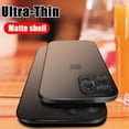 thumbnail image 2 of Funda mate ultradelgada para IPhone, 15, 14, 13, 12 Mini, X, XR, 11 Pro Max, 15, 14, 7, 8 Plus, PC duro, fundas a prueba de golpes, 2 of 4
