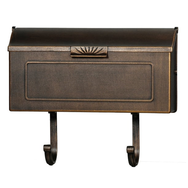 Classic Cast Aluminum Wall Mount Mailbox, Antique Bronze