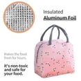 thumbnail image 3 of Bolsa térmica para el almuerzo para mujer, bolsa térmica reutilizable para el almuerzo, para el trabajo, la oficina, viajes, picnic, llama rosa, 3 of 5
