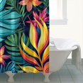 thumbnail image 4 of Colorful Tropical Leaf Pattern Shower Curtain 72"x72" ,Bathroom Decorative Shower Curtains Set with 12 Hooks,Modern Waterproof Washable Shower Curtain, 4 of 6