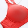 thumbnail image 5 of Clearance Push up Sports Bras for Women Lightly Lined Bra Feature V-Neck Demi & Balconette Bra Style W-858 Hook and Eye Closure Push Up Lace Bra Red 36, 5 of 8