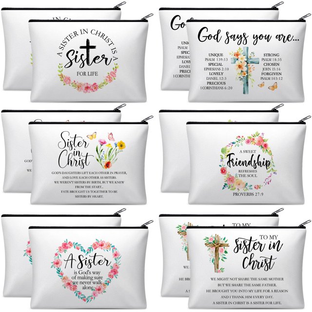 Bolsas de maquillaje Reginary Sisters in Christ, 12 piezas, para mujer