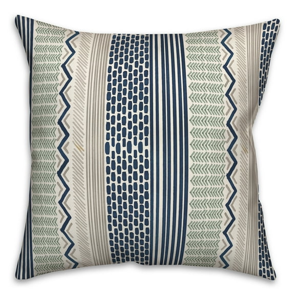 Creative Products Blue Boho Pattern 18x18 Indoor / Outdoor Pillow