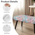 thumbnail image 6 of Whosucclay Cherry Blossoms Marble Print Dining Bench Slipcover, Stretch Upholstered Benches Slipcover, Washable Bench Seat Protector, Rectangle Bench Covers for Dining Room, Bedroom, 6 of 7