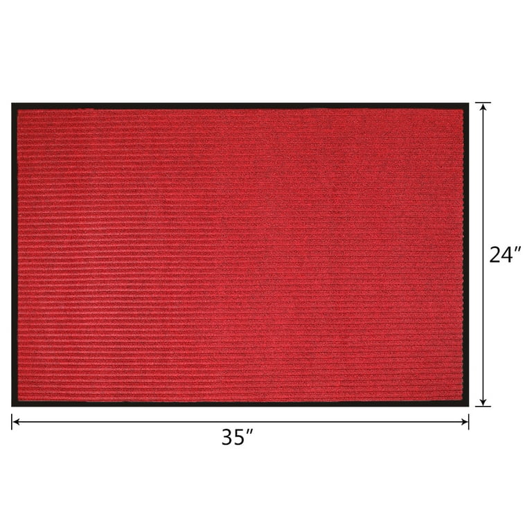 Heavy Duty HDPE Weatherproof Front Door Red Mat UV Resistant