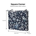 thumbnail image 3 of Peace Nest Set of 4 Solid Soft Outdoor Patio Deep Seat Cushion 18.5x16x3" Square Corner - Navy and White, 3 of 5