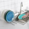 thumbnail image 4 of Stainless Steel Dish Rack Kitchen Organizer Household Kitchen Drainage Racks Cooking Dish Pan Cover Stand Kitchen Accessories (2PCS), 4 of 7
