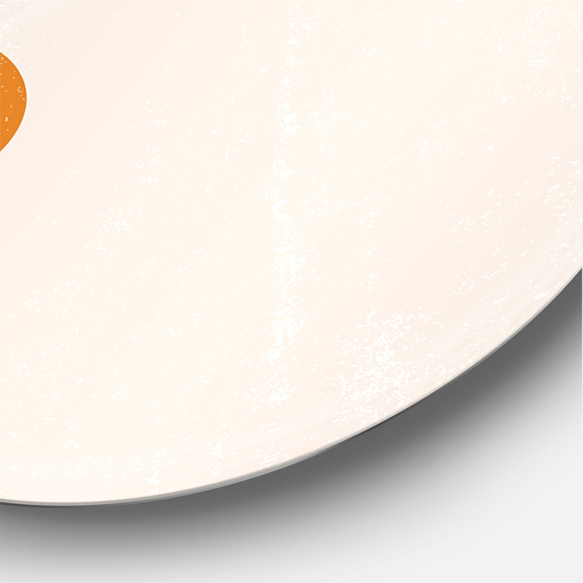 Designart 'Abstract Minimal Moon and Sun In Earth Tones II' Modern Circle Metal Wall Art 36x36 - Disc of 36
