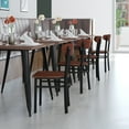 thumbnail image 3 of Flash Furniture Wright Metal/Wood Restaurant Chair, Set of 2, Walnut, 3 of 12