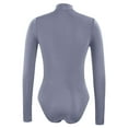 thumbnail image 3 of XIAONU Women's Zip Front Rash Guard Swimwear Slim Fit Long Sleeve Neck One Piece Swimsuit Quick Dry Sporty Beach Swimsuits, 3 of 9