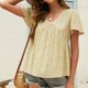 thumbnail image 2 of Blusas para Mujeres Casual, Impresión Floral Sólida de Gran Tamaño, Cuello de Manga Corta Blusa Superior, 2 of 9