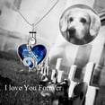 thumbnail image 4 of AOBOCO Heart Cremation Jewelry 925 Sterling Silver with Blue Crystal Urn Necklace for Ashes Jewelry Gift for Women Friend, 4 of 6